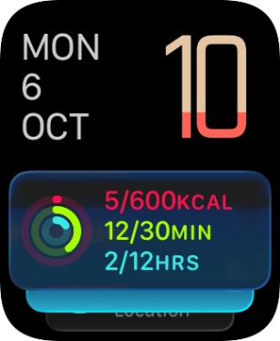 Slide your finger up or down on the stack to select the required widget.