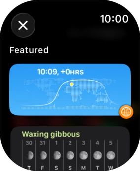 Press the required widget.