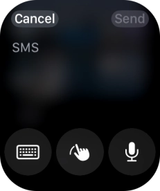 Press the microphone icon and record the message.