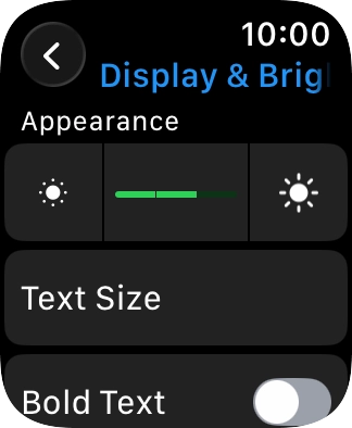 Press the brightness icons to set the required brightness.