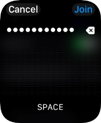 Key in the password for the Wi-Fi network and press Join.