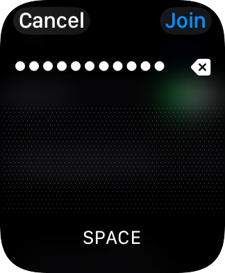 Key in the password for the Wi-Fi network and press Join.