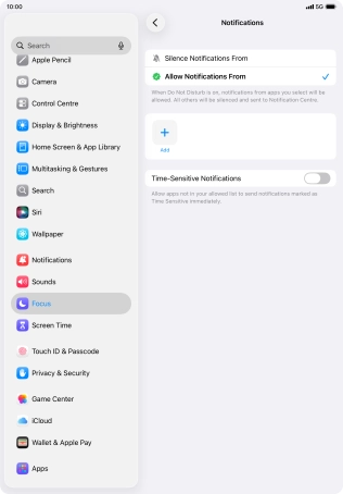 Press the indicator next to 