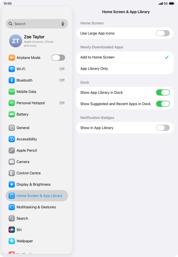 To add new downloaded apps to both the home screen and App Library, press Add to Home Screen.