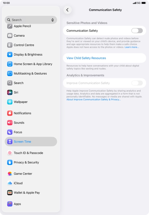 Press the indicator next to 