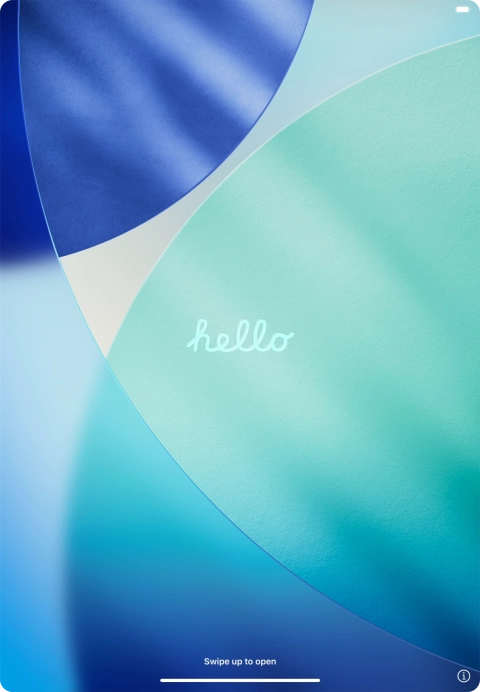 Slide your finger upwards starting from the bottom of the screen.