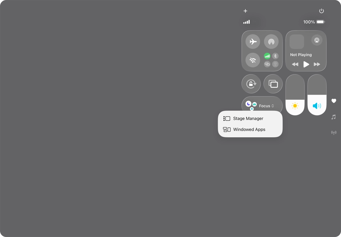 Press the required type of multitasking.