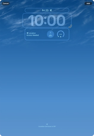 To customise the way the lock screen date is displayed, press the date widget and follow the instructions on the screen to select the required widget display mode.