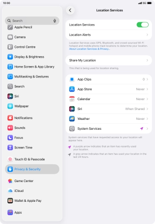 Press the required app.