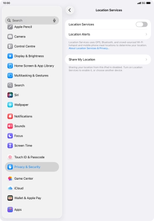 Press the indicator next to 