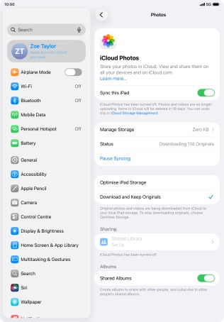 Press the indicator next to 