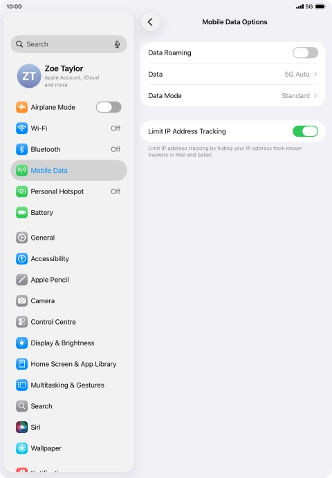 Press the indicator next to 
