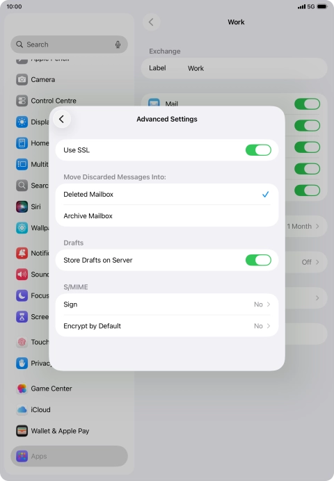 Press the indicator next to 