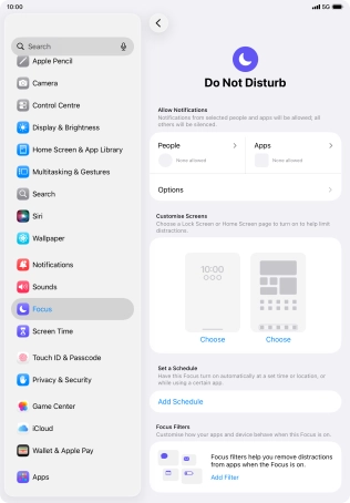 Press People and follow the instructions on the screen to select which contacts you would like to receive calls and notifications from when Do Not Disturb is turned on.