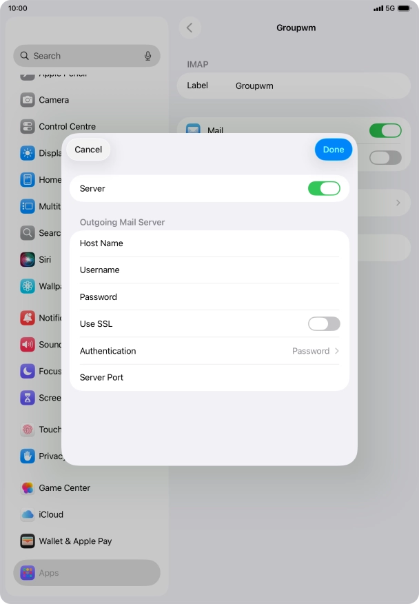 Press the indicator next to 