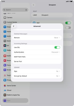 Press Authentication.