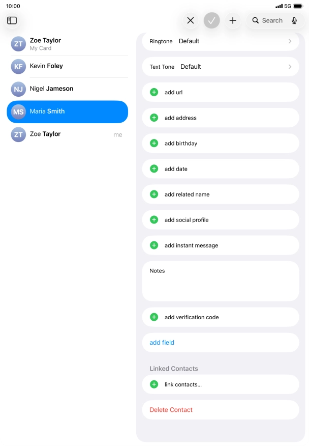 Press link contacts....