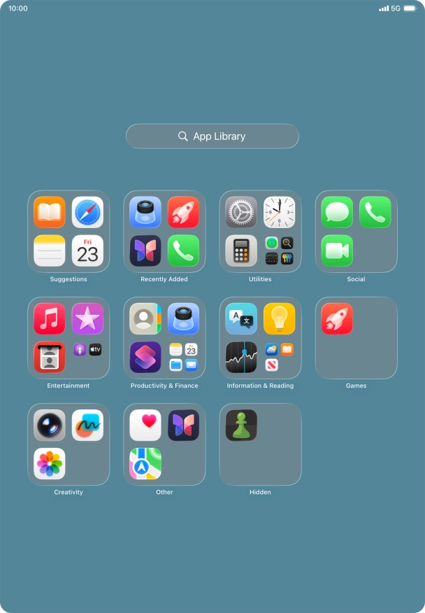 Press and hold the required app.