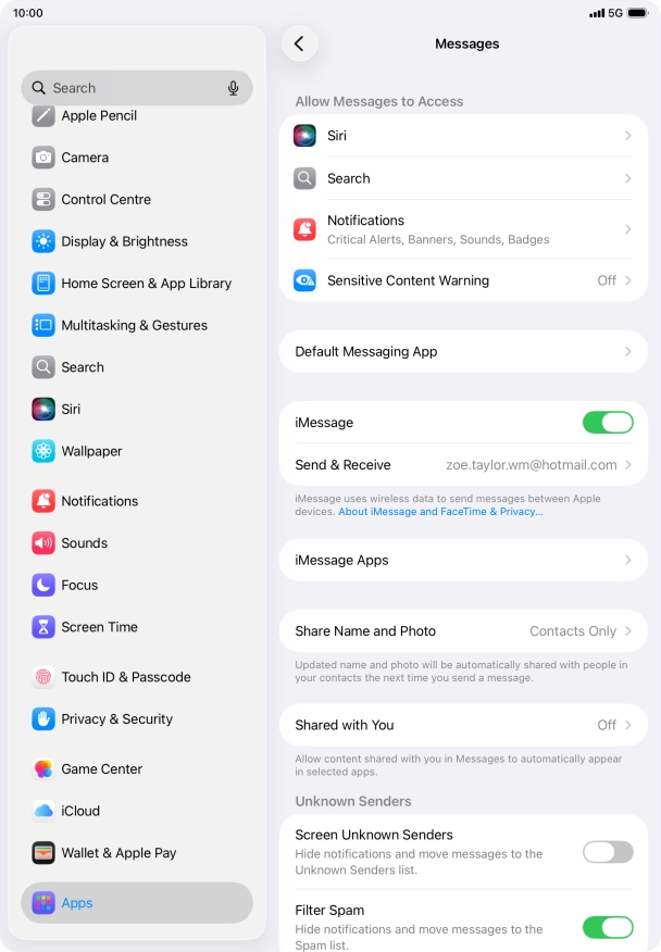 Slide your finger upwards starting from the bottom of the screen to return to the home screen.