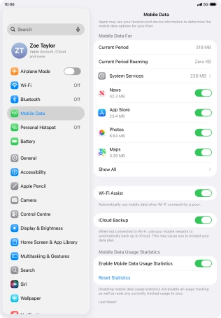 Press the indicator next to 
