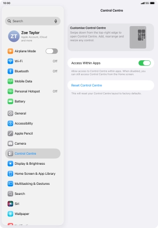 Press the indicator next to 
