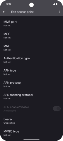 Press MMS port.
