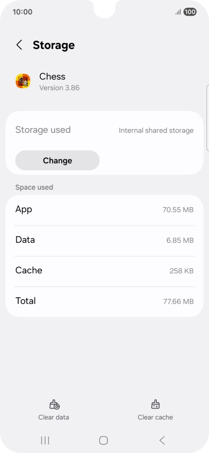 Press Clear cache.