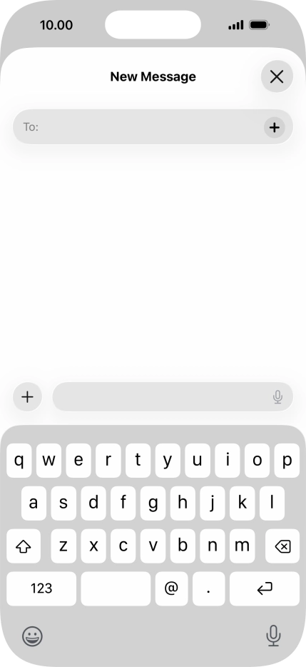 Press To: and key in the first letters of the recipient's name.