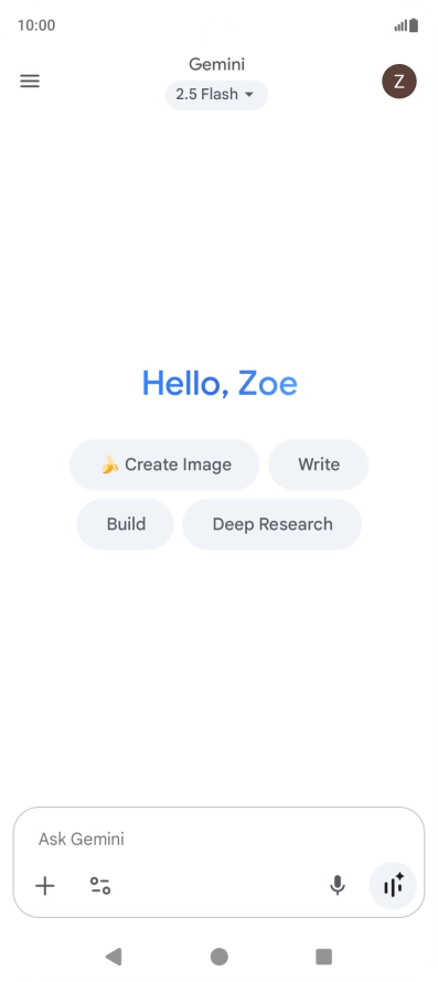 Press the profile icon.