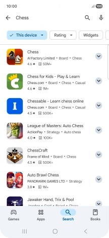 Press the required app.