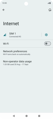 Press the indicator next to 