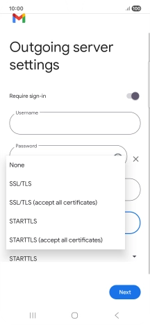 Press SSL/TLS.