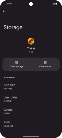 Press Clear cache.