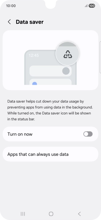Press the indicator next to 