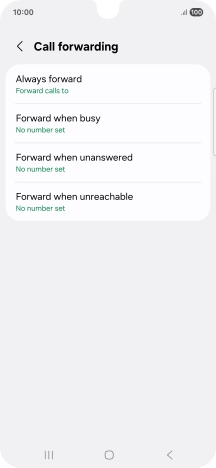 Press the required divert type.