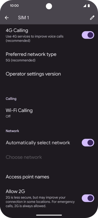 Press the indicator next to 