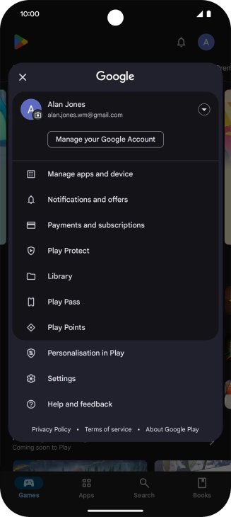 Press Settings.