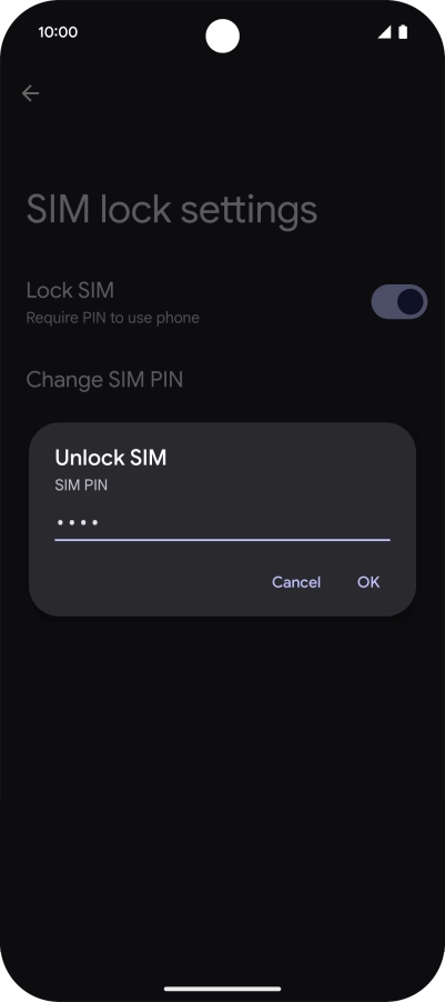 Key in your PIN and press OK.
