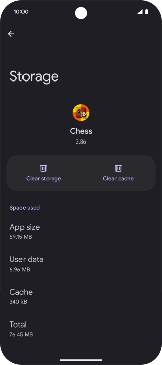 Press Clear cache.