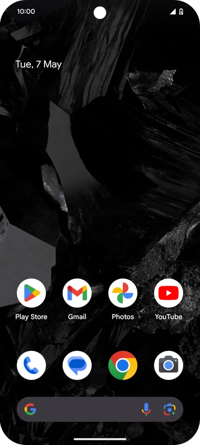 When the battery charging icon is displayed, the battery is charging.