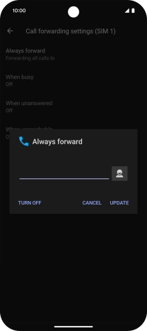 Press TURN OFF.