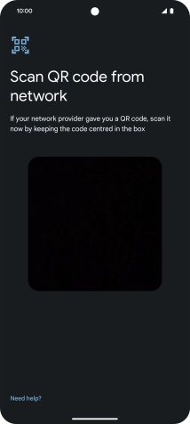Place the QR code you've received inside the phone camera frame to scan the code.