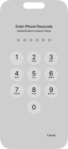 Use the phone lock code you created. The app is now no longer locked.