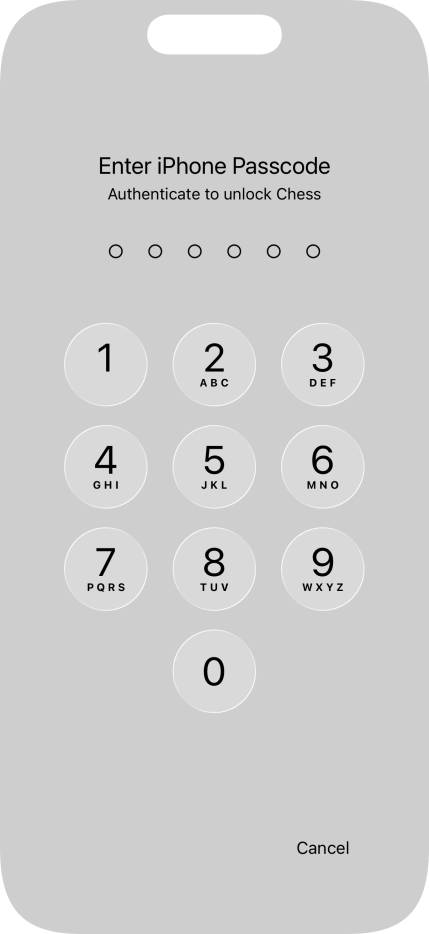 Use the phone lock code you created. The app is now no longer locked.