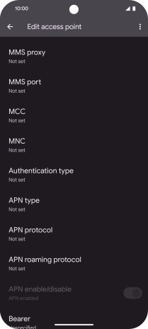 Press MMS proxy.