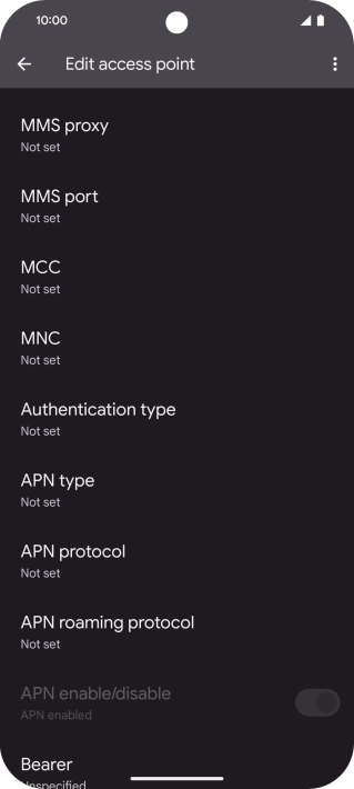 Press MMS proxy.