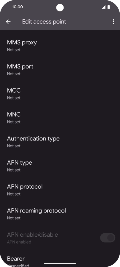 Press MMS proxy.