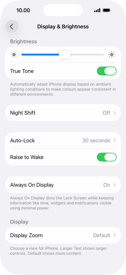 Press the indicator next to 