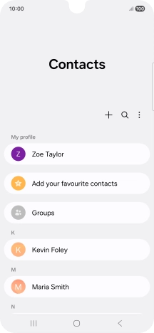 Press the new contact icon.