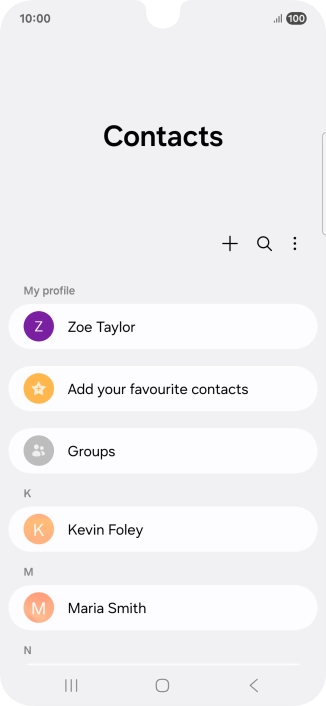 Press the new contact icon.